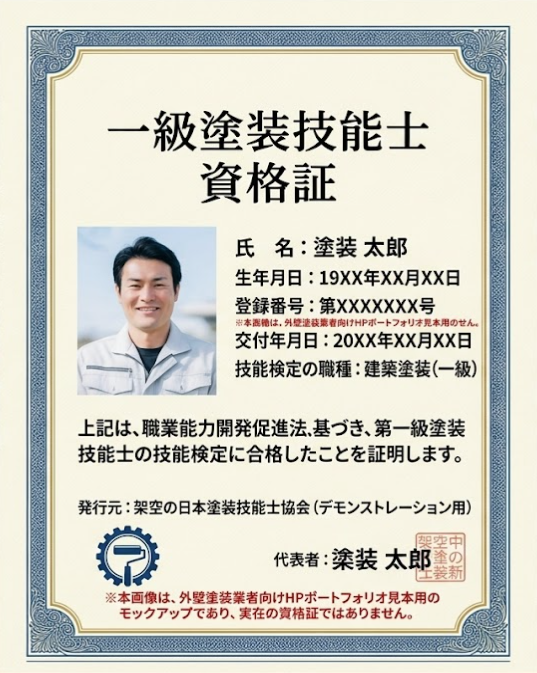 一級塗装技能士（2025年1月）